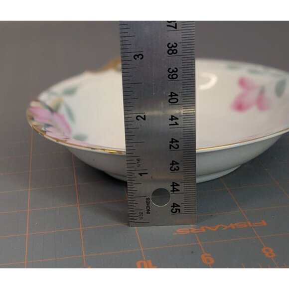 Noritake Azalea Bon Bon Dish 6.5" Floral Design Gold Handle Morimura mark - Picture 11 of 13